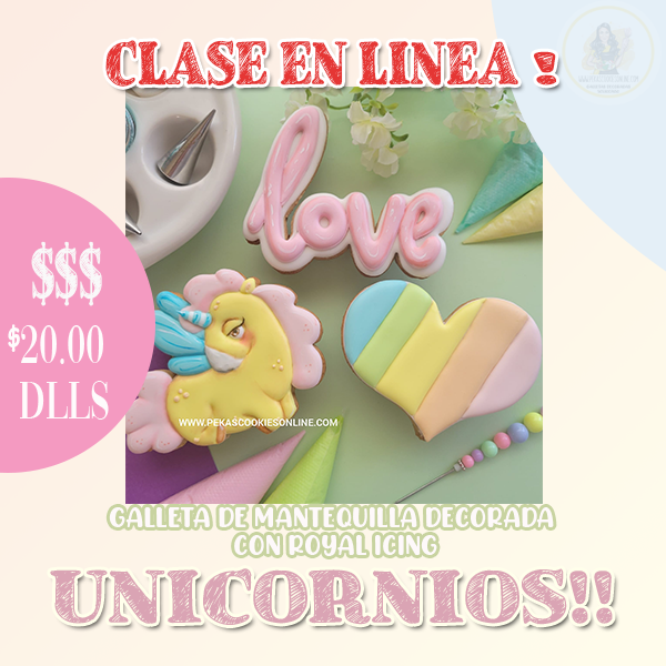 #134E822 UNICORN DECORATED COOKIE COURSE